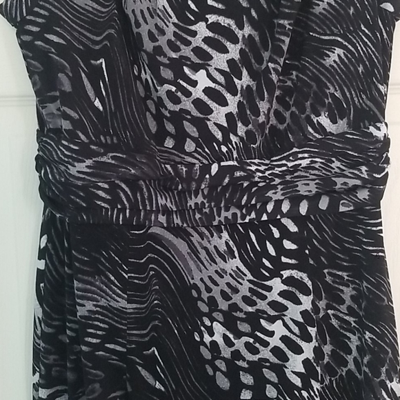Black printed Dress Medium AB Studio Medium - Picture 3 of 5